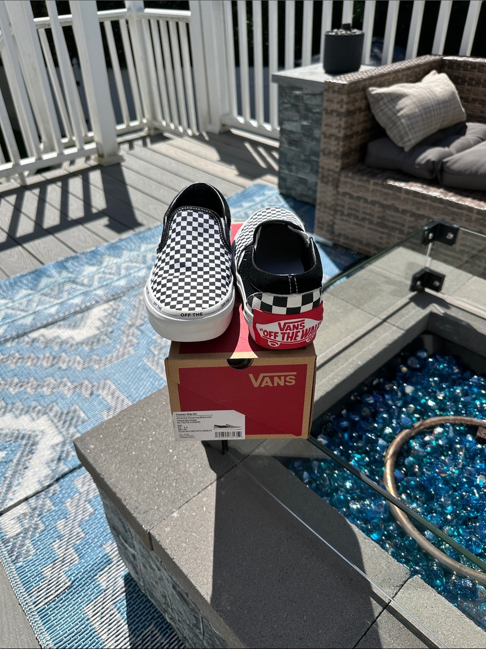 Black and white checkered vans